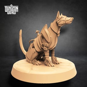 Clockwork Dog Sit ダンジョンズ＆ドラゴンズ テーブルトップ RPG 用ミニチュア