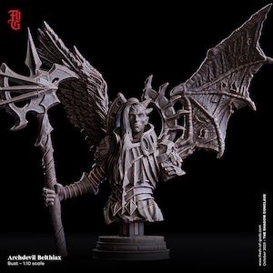 Erzteufel Belthiax Büste • The Shadow Conclave • von Flesh Of Gods | Dungeons und Drachen | Tabletop Spiele | Kriegsspiele | Resin Miniatur