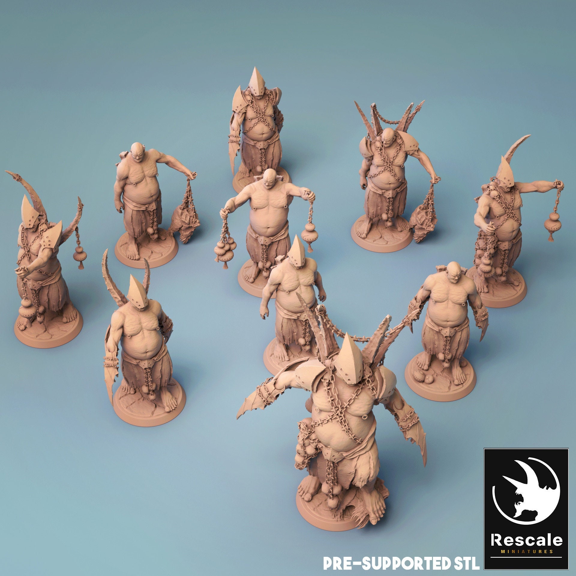 Famine Army • The 4 Horsemen Of Apocalypse • by Rescale Miniatures | Dungeons and Dragons | Tabletop Games | Wargames | Resin Miniature