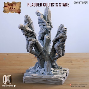 Plagued Cultists Stake Miniature • Wrath Of God D&D Resinmodell