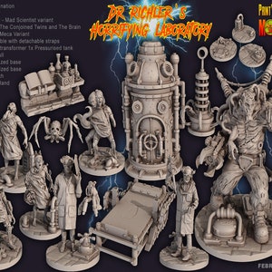 Dr. Richler’s Horrifying Laboratory by Print Your Monsters | Dungeons and Dragons | D&D | DnD | Tabletop Games | Wargames | Resin Miniature