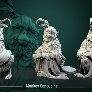 Monkey Concubine • Monkey Valley • by White Werewolf Tavern | Dungeons and Dragons | Tabletop Games | Wargames | Resin Miniature