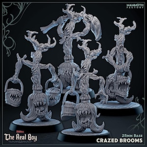 Mimic Broom Miniatures Set Animated Object Monster for DnD Tabletop RPG