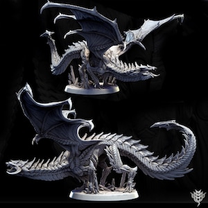 Adolescent Black Dragon Pose 1 • Black Dragons • by Mini Monster Mayhem | Dungeons and Dragons | D&D | Tabletop Games | Resin Miniature