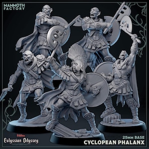 Cyclops Phalanx Set Miniature for Dungeons and Dragons Tabletop RPG