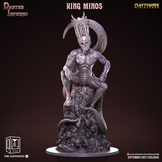 King Minos Dante's Inferno by Clay Cyanide Dungeons - Etsy