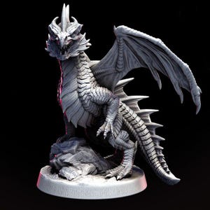 Young Red Dragon Pose 1 • Red Dragons • by Mini Monster Mayhem | Dungeons and Dragons | D&D | Tabletop Games | Resin Miniature