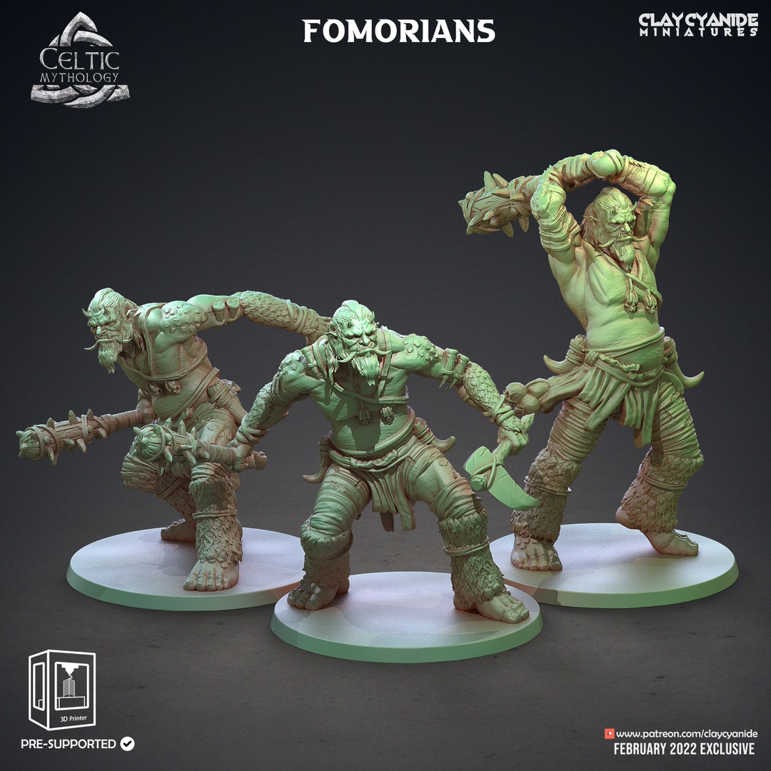 Fomorians (3 Models) • Celtic Mythology • by Clay Cyanide