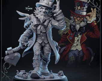 Miniatura Goblina Szalonego Kapelusza Trickster do gry DnD Tabletop RPG