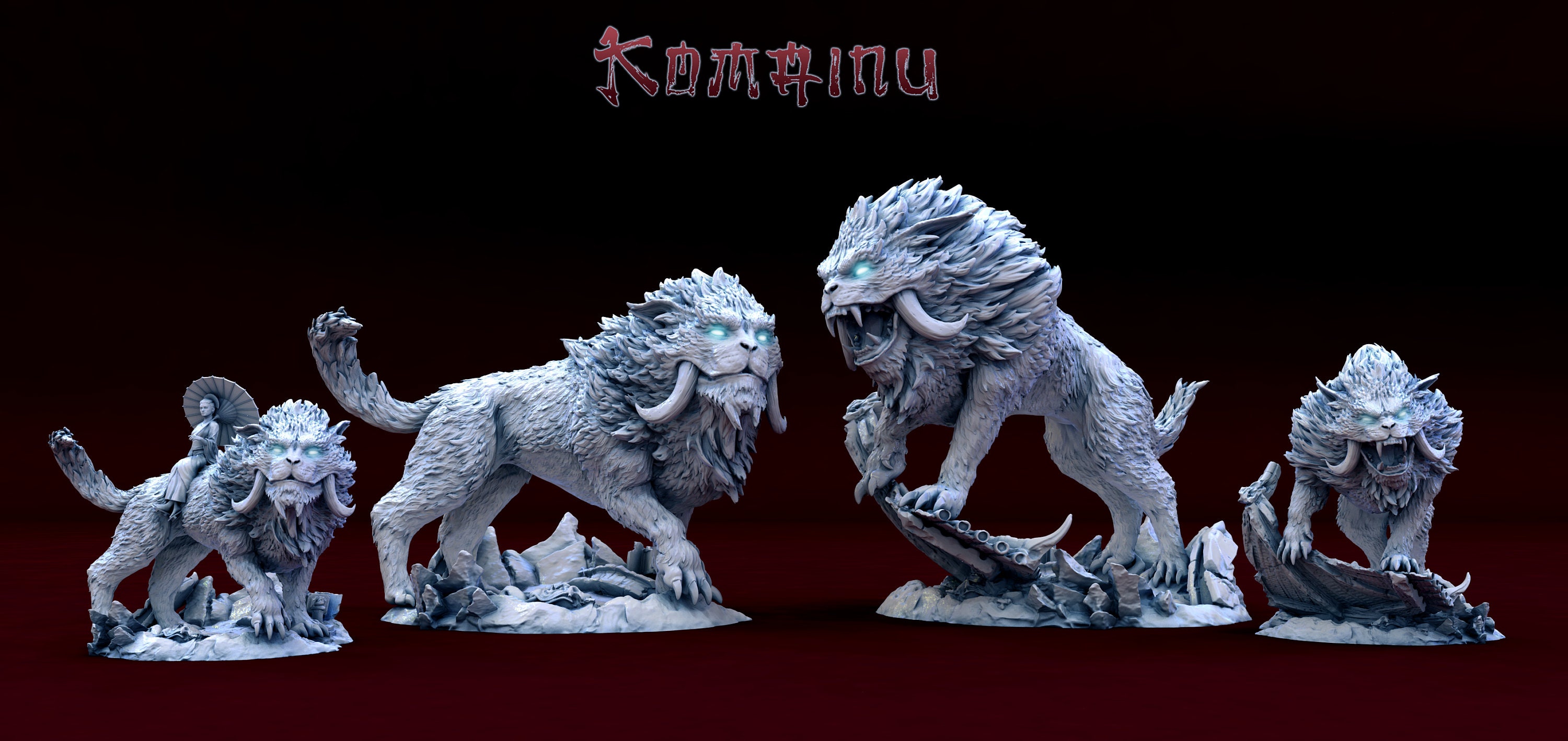 狛犬 (5 つのポーズ) • Dynasty Of The Wild • Mini Monster