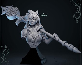 Wonderland Heroine Bust Display Model for DnD Tabletop RPG