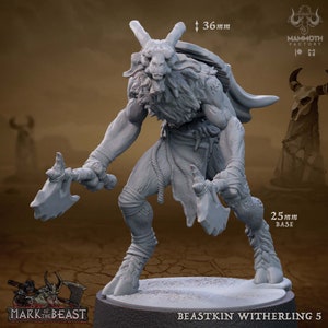 Beastkin Witherling 5 • Mark of the Beast • by Mammoth Factory | Dungeons and Dragons | Tabletop Games | Resin Miniature