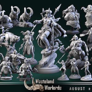 Wasteland Warlords (30 Models) by White Werewolf Tavern | Dungeons and Dragons | D&D | Tabletop Games | Wargames | Resin Miniature