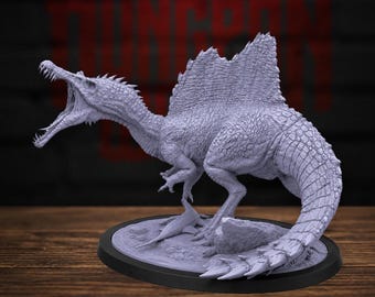 Spinosaurus Dino Miniature for Dungeons and Dragons Tabletop RPG