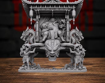 Japanese Oni Throne Miniature for Dungeons and Dragons Tabletop RPG
