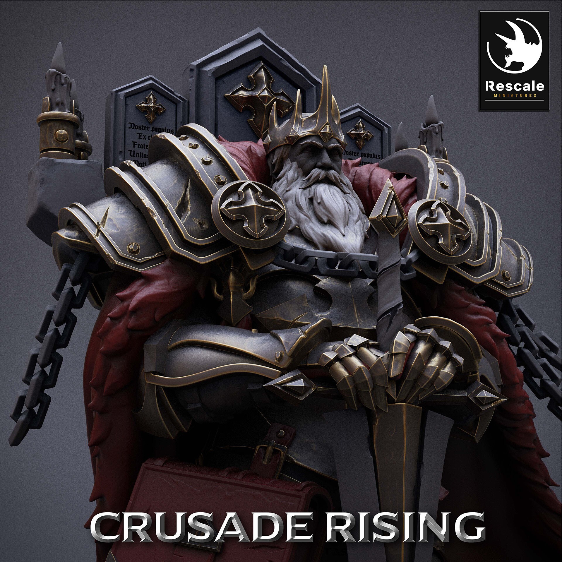Templar King • Crusade Rising • by Rescale Miniatures | Dungeons and ...
