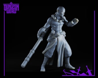 40mm Goliath Monk for Dungeons and Dragons | D&D | Pathfinder | RPG | 5e | DnD | Tabletop Games | Wargames | Resin Miniature