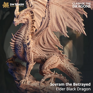 Sovram the Betrayed - Elder Black Dragon • Clash Of The Dragons • by DM Stash | Dungeons and Dragons | DnD | Tabletop Games