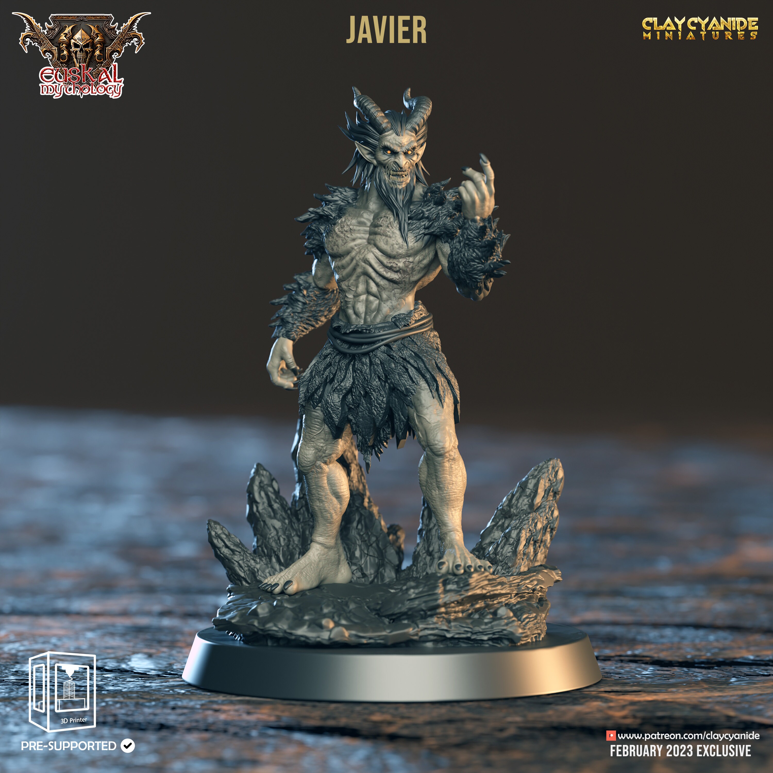 Javier • Euskal Mythology • by Clay Cyanide | Dungeons and Dragons | D&D | Tabletop Games | Wargames | Resin Miniature