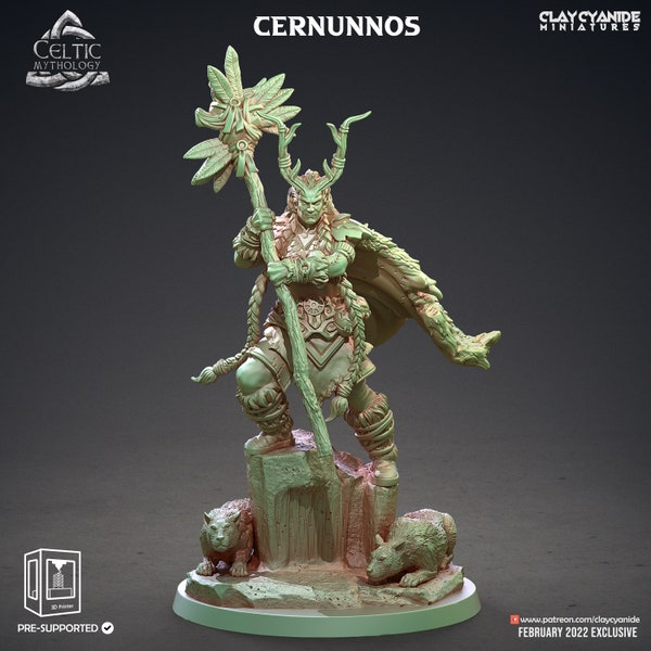 Cernunnos • Keltische Mythologie • von Clay Cyanide | Dungeons and Dragons | Tabletop Games | Wargames | Resin Miniatur