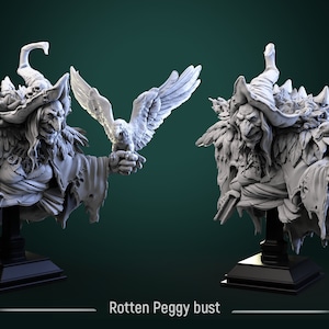 Peggy Bust by White Werewolf Tavern | Dungeons and Dragons | Tabletop Games | Wargames | Resin Miniature