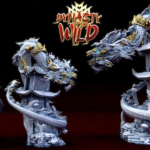 Azure Dragon (2 Poses) • Dynasty Of The Wild • by Mini Monster Mayhem | Dungeons and Dragons | D&D | Tabletop Games | Resin Miniature