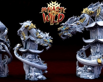 Azure Dragon Miniature for Dungeons and Dragons Tabletop RPG