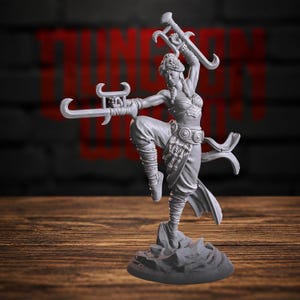 Danseuse de l'ombre féminine Rogue miniature pour RPG de table Donjons et dragons