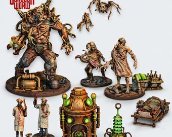 Miniset de laboratorio de científico loco para el juego de rol de mesa Dungeons and Dragons