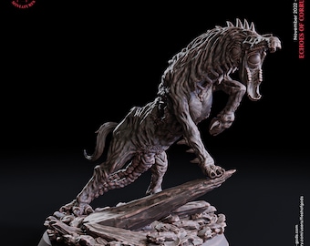 Corrupted Horse Miniature for Dungeons and Dragons Tabletop RPG