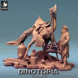 Dinotopia Pet Diorama • Dinotopia Pt 3 • by Rescale Miniatures | Dungeons and Dragons | D&D | Tabletop Games | Wargames | Resin Miniature
