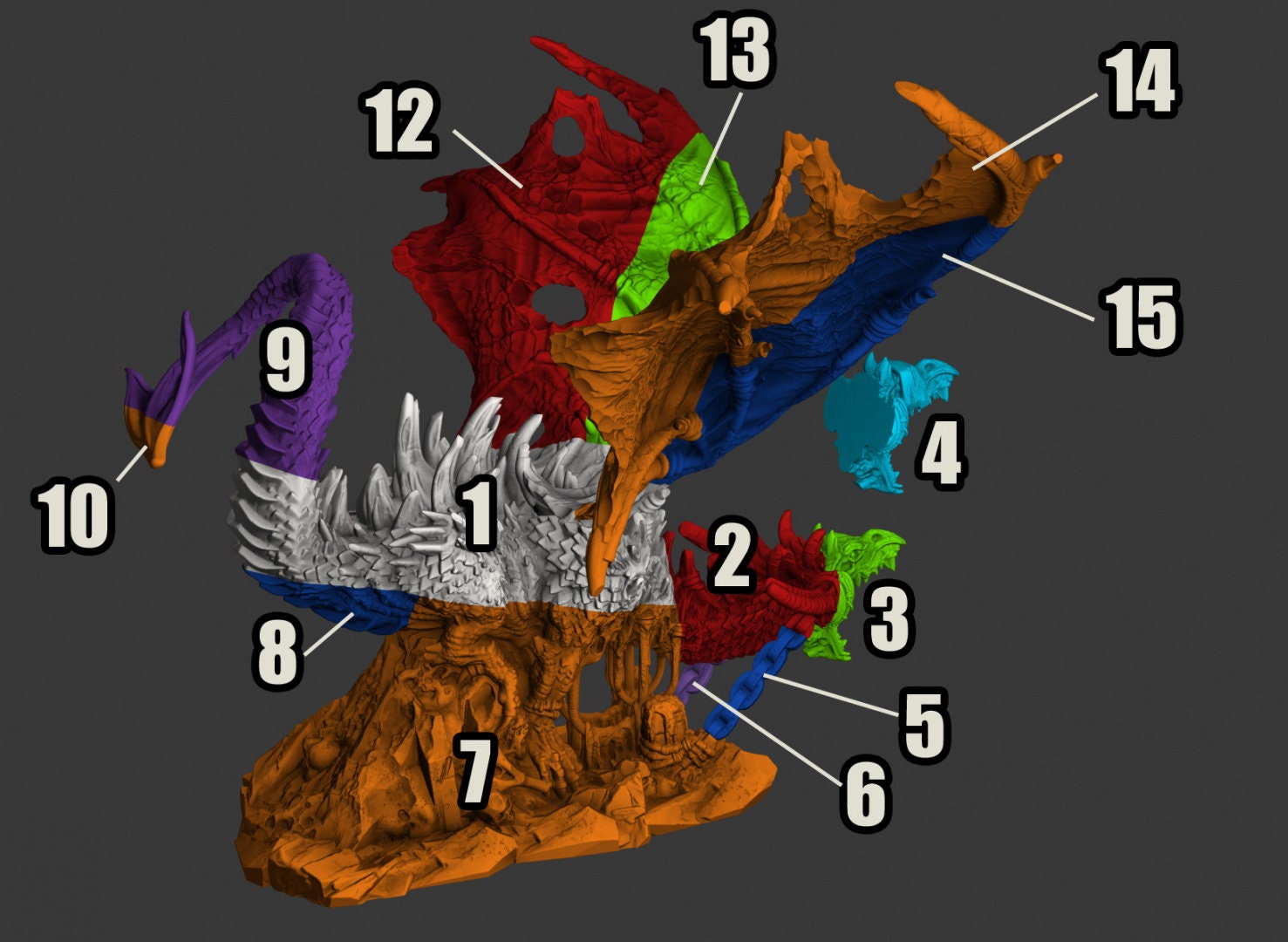 Cave Dragon by Print Your Monsters Dungeons and Dragons - Etsy