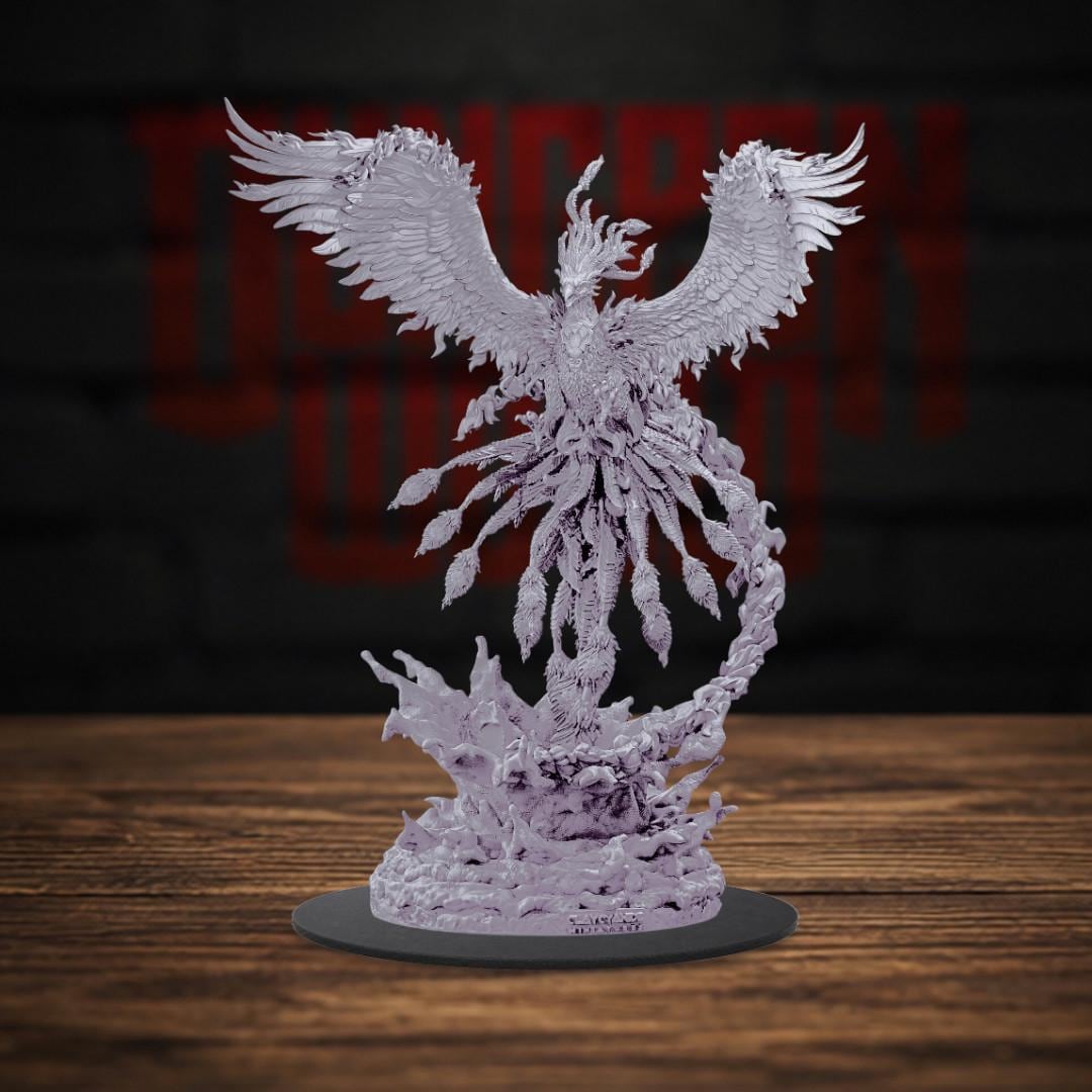 Phoenix Miniature Celestial Fire Vermilion Bird Boss for Dungeons