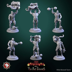 The Green Behemoths (6 Poses) • Cirque Phantasmagoria Pt2 • by White Werewolf Tavern | Dungeons and Dragons | Tabletop Games