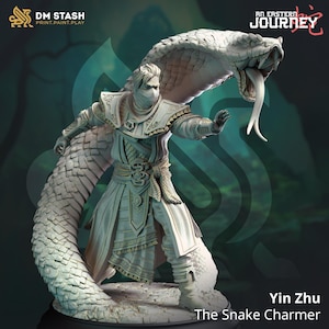Yin Zhu - The Snake Charmer • An Eastern Journey • by DM Stash | Dungeons and Dragons | Tabletop Games | Wargames | Resin Miniature