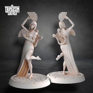 Miniature di bardo in ceramica per giochi di ruolo da tavolo Dungeons and Dragons