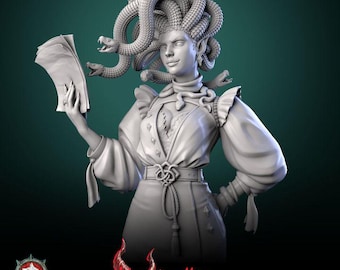 Medusa Miniature for Dungeons and Dragons Tabletop RPG