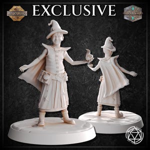 Human Wizard Child for Dungeons and Dragons | Pathfinder | DnD | Wargames | Resin Miniature | 28mm Gaming | Tabletop Miniature | M3DM