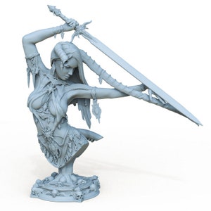 Lamashtu Bust (118mm) by Printomancer3d | Dungeons and Dragons | D&D | Tabletop Games | Wargames | Resin Miniature