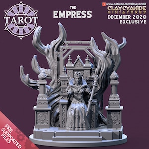 A Imperatriz por Clay Cyanide | Masmorras e Dragões | D&D | Jogos de mesa | Jogos de guerra | Miniatura de resina | Tarô