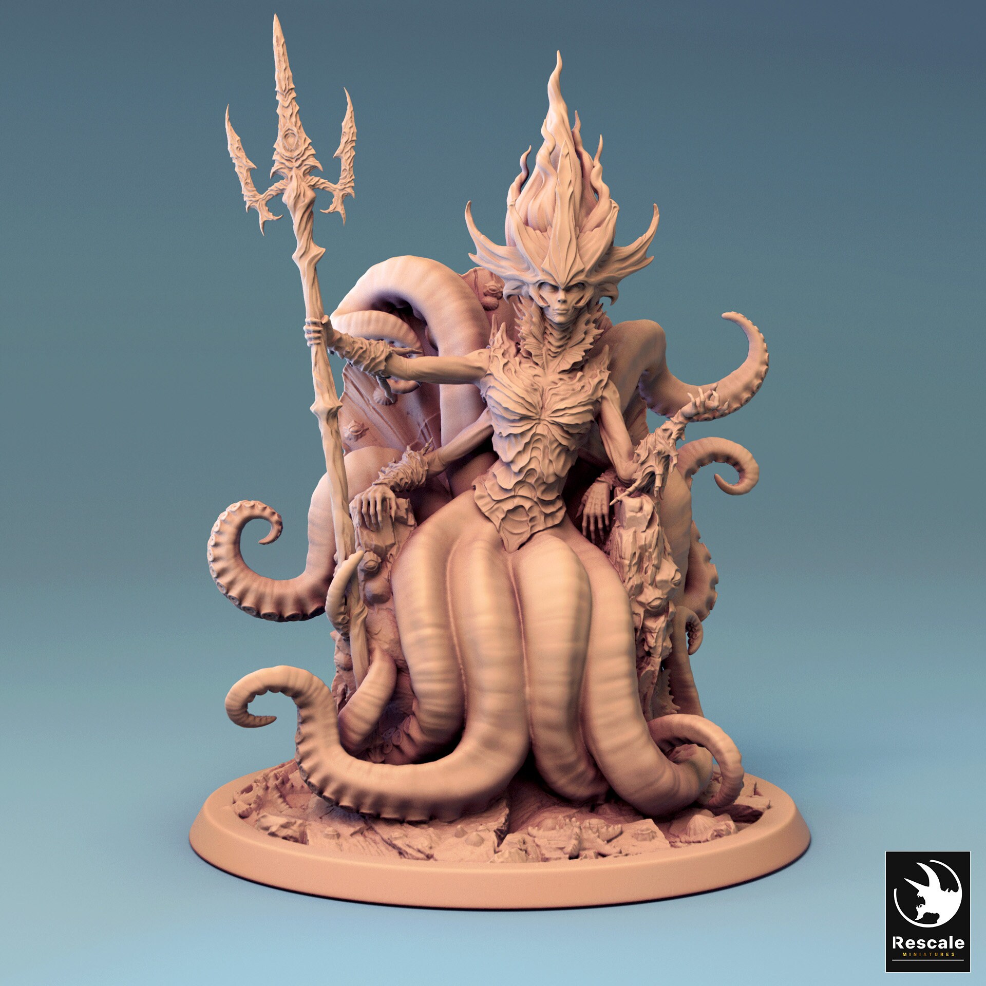 Cecaelia Queen Of The Sea | Triton Queen  • Under the Sea • by Rescale Miniatures | Dungeons and Dragons | D&D  | Wargames | Resin Miniature