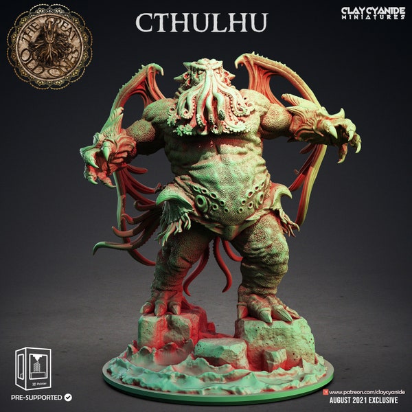 Cthulhu • The Great Old Ones • by Clay Cyanide | Dungeons and Dragons | D&D | Tabletop Games | Wargames | Resin Miniature