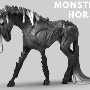 Monster Horse by M3DM | Dungeons and Dragons | D&D | RPG | DnD | Tabletop Games | Wargames | Resin Miniature
