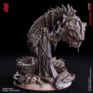 Serpent Lord, Undead Sorcerer • The Silent Sands • by Flesh Of Gods | Dungeons and Dragons | Tabletop Games | Wargames | Resin Miniature