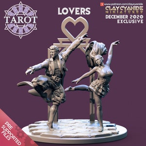 Os Amantes por Clay Cyanide | Masmorras e Dragões | D&D | Jogos de mesa | Jogos de guerra | Miniatura de resina | Tarô