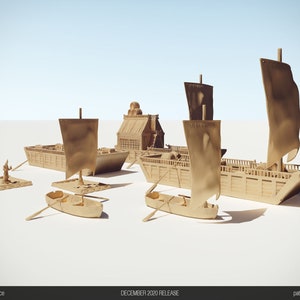 Ultimate Boats, Rafts, Barges Set  | Dungeons and Dragons | D&D | Wargames | DnD | Tabletop Games | Scatter Terrain | WonderWorlds