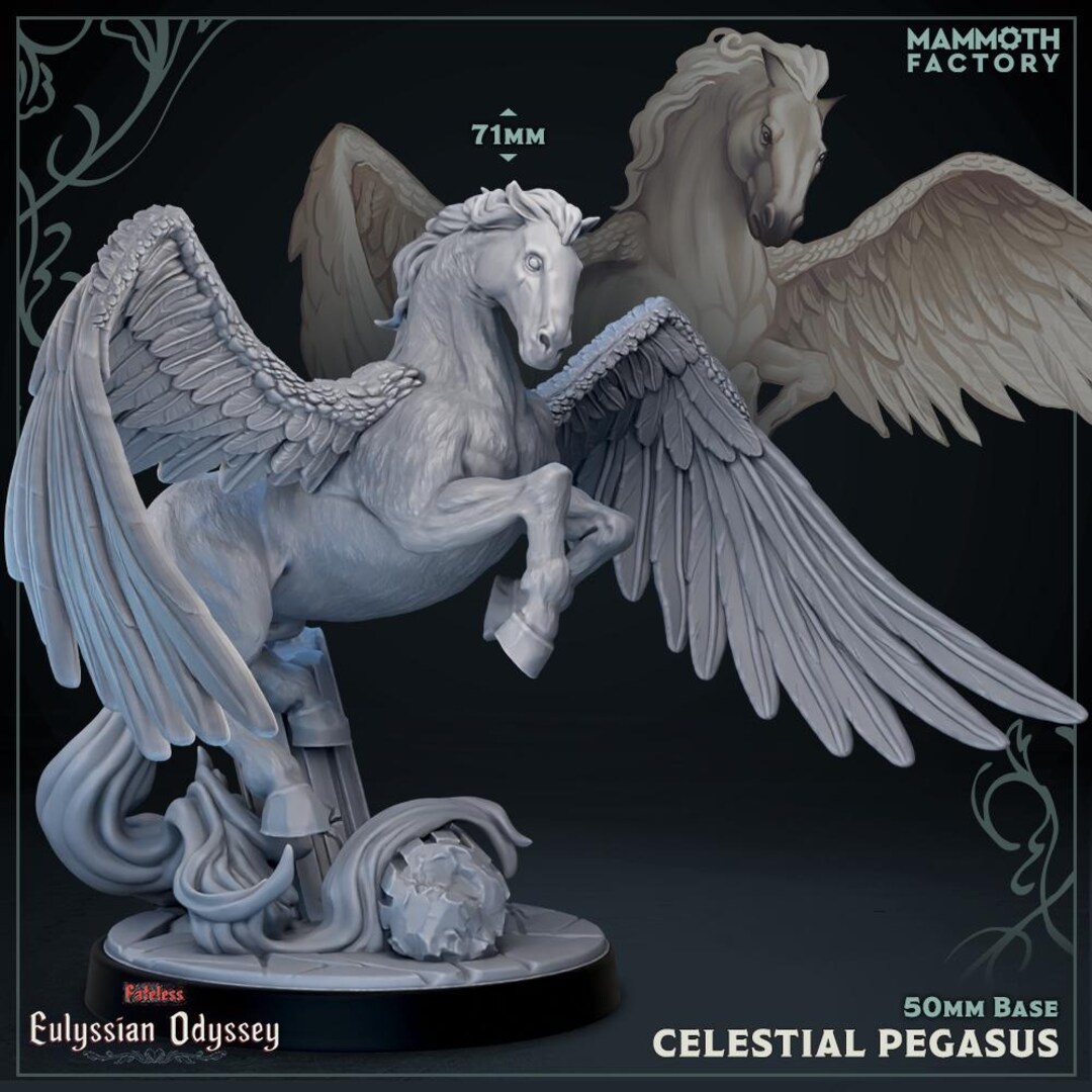 Pegase Rdc Miniature de Pégase céleste pour Donjons et Dragons RPG de table - Etsy ...