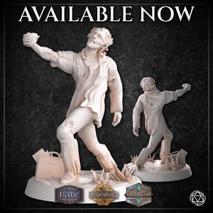Zombie Office Worker for Dungeons and Dragons | Pathfinder | DnD | Wargames | Resin Miniature | 28mm Gaming | Tabletop Miniature | M3DM