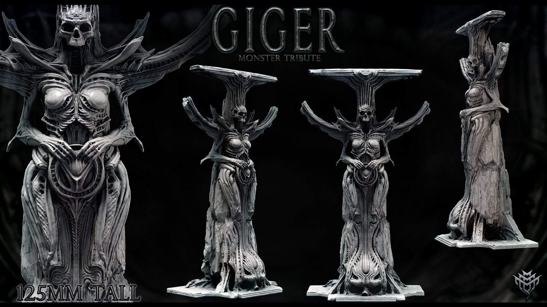 Giger Horror Statue Terrain Miniature for Dungeons and Dragons Tabletop ...
