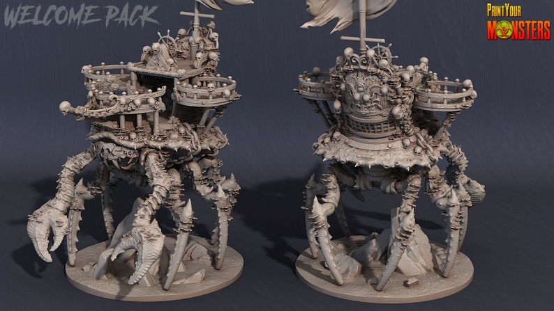 Crab Pirates Ship morts-vivants par Print Your Monsters Donjons et Dragons D&D DnD Jeux de table Jeux de guerre Résine Miniature image 2